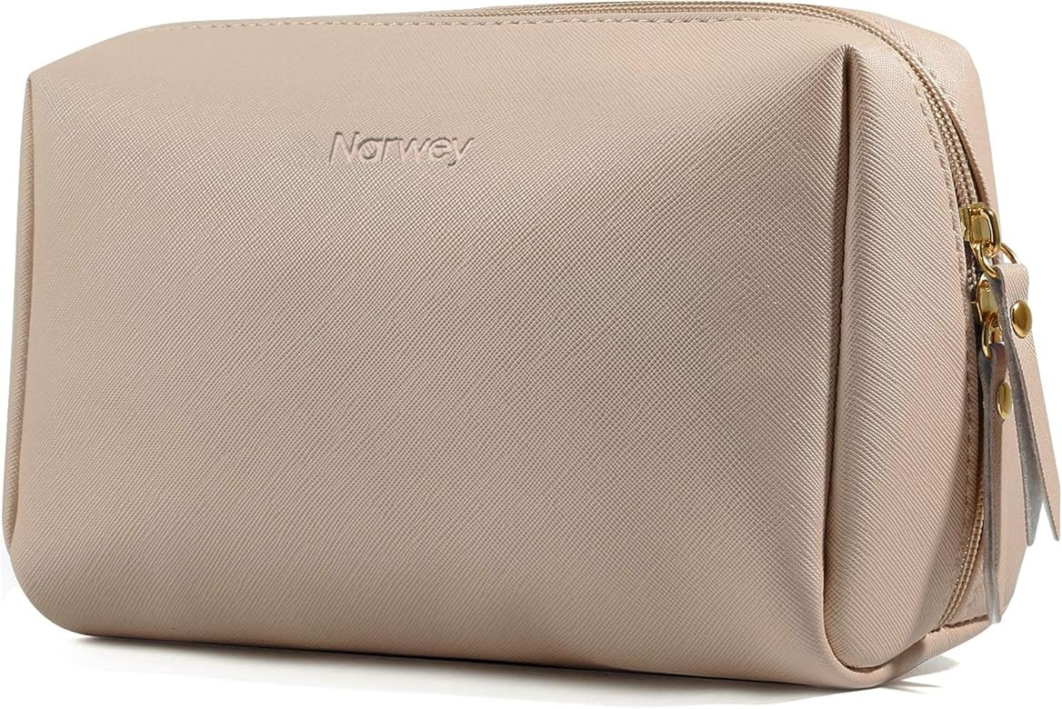 Large Vegan Leather Makeup Bag Zipper Pouch Travel Cosmetic Organizer for Women and Girls (Large,... | Amazon (CA)