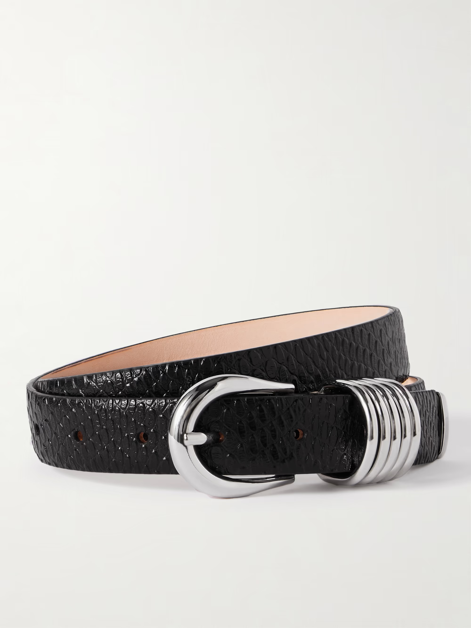 Hollyhock snake-effect leather belt | NET-A-PORTER (UK & EU)