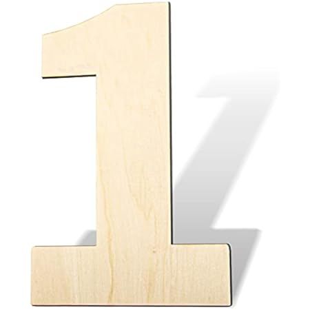 GDGDSY 17 Inch Blank Wood Number 1 Unfinished Wooden Number Sign Large Number 1 for Birthday Graduat | Amazon (US)