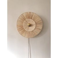 Nomadic Light Wall Lamp in Raffia | Fixed Version On Request Fiorella Raphia | Etsy (US)