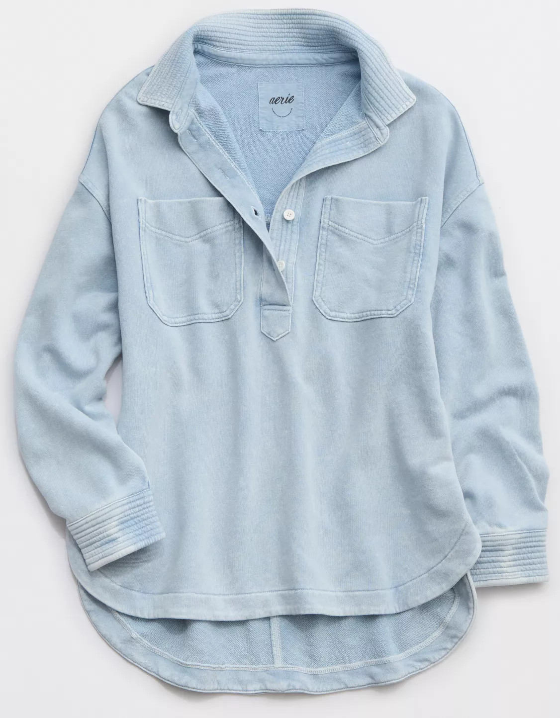 Aerie Popover Polo Sweatshirt | American Eagle Outfitters (US & CA)