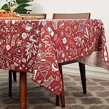 Folkulture Christmas Tablecloth for Christmas Decorations, 60 x 84 Inches, 100% Cotton Christmas ... | Amazon (US)