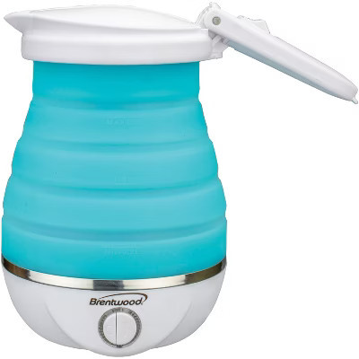 Brentwood® .85-Quart Dual-Voltage Collapsible Travel Kettle in Blue | Target
