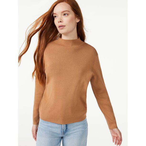 Free Assembly Women's Boxy Cropped Sweater with Long Sleeves - Walmart.com | Walmart (US)