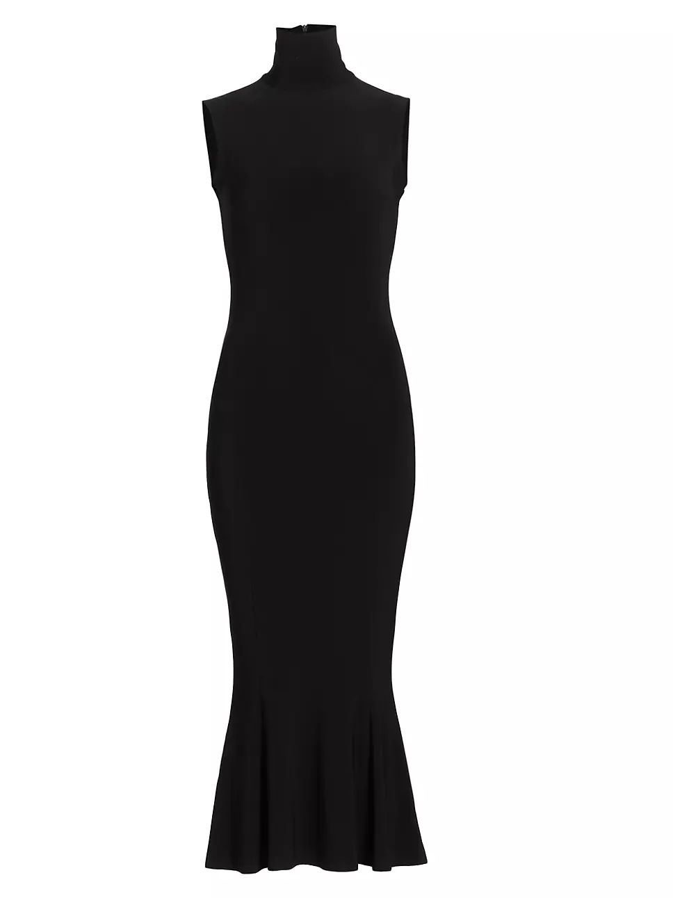 Turtleneck Fishtail Midi-Dress | Saks Fifth Avenue