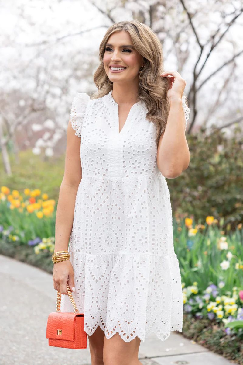 Shelby Dress- White | Avara
