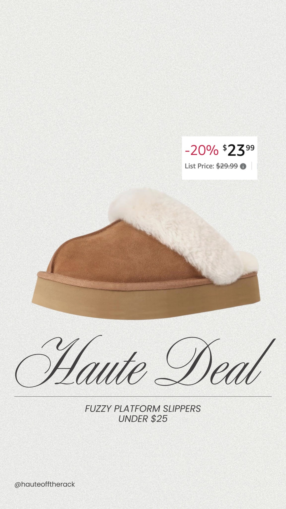 HAUTE DEAL: these fuzzy platform slippers are under $25!

#slippers #platformslippers #amazonfinds #dailydeal #giftsforher

#LTKSaleAlert