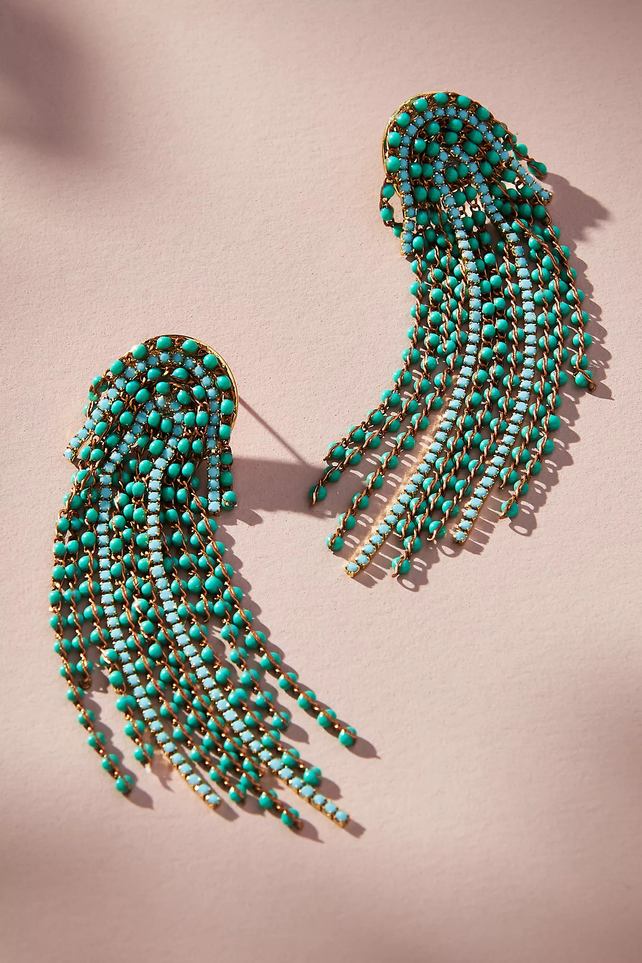 Beaded Crystal Waterfall Earrings | Anthropologie (US)