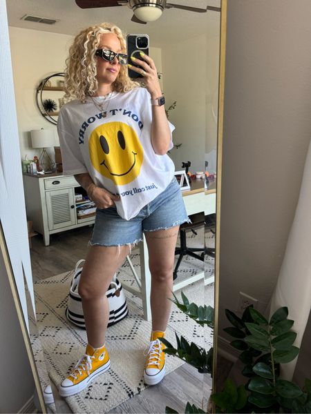Kristine Jones Mother’s Day shirt, Agolde Jean shorts prayer long, and yellow converse. Amazon sunglasses 

#LTKfindsunder50 #LTKstyletip #LTKover40