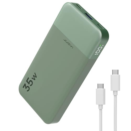 JUOVI Tragbare Powerbank 10000 mAh 35 W Schnellladung Tragbares Ladeger\u00e4t mit PD 3.0 QC 4.0,... | Amazon (DE)