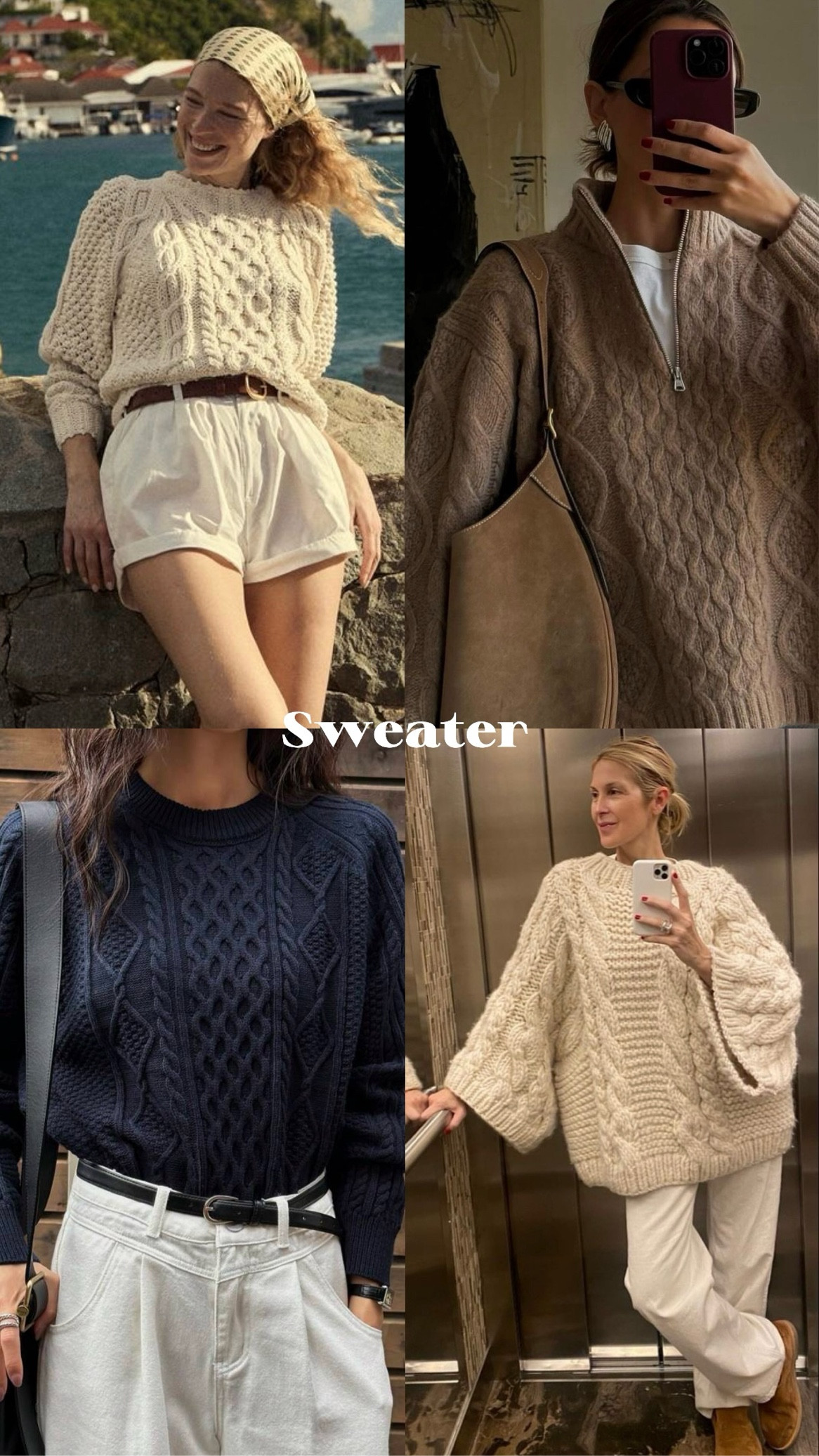 Cable knit sweater
Jersey trenzado o de ochos.

#LTKspring #LTKstyletip #LTKwinter
