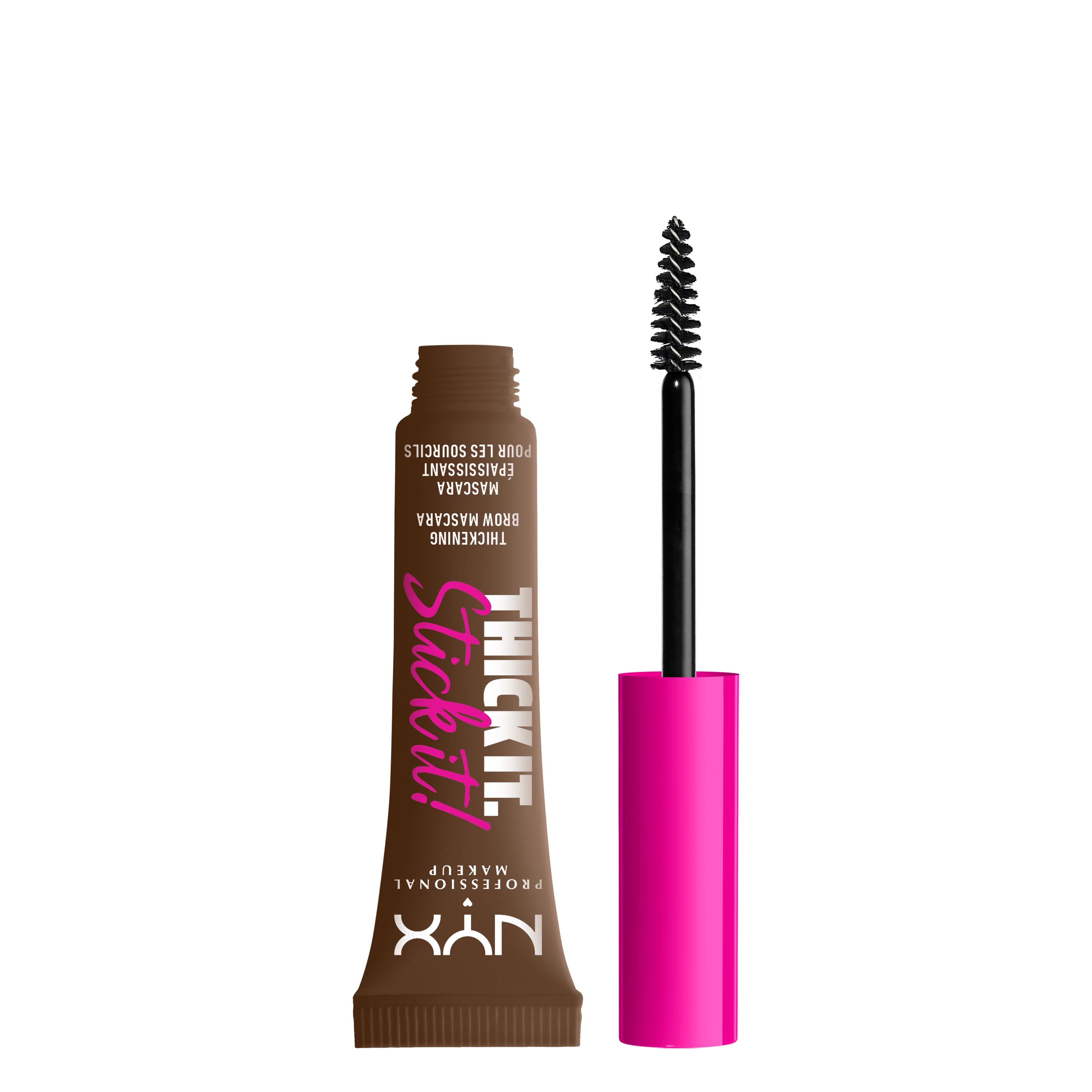 NYX Professional Makeup Thick it Stick it Thickening Brow Gel Mascara, Brunette - Walmart.com | Walmart (US)