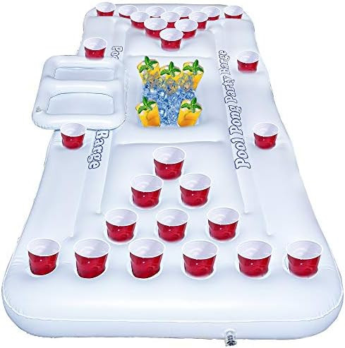 FUNPENY Floating Inflatable Pong Pool Party Barge, Outdoor Pong Table for Adults Soft Drink Games... | Amazon (US)