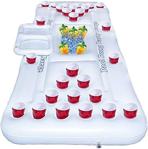 FUNPENY Floating Inflatable Pong Pool Party Barge, Outdoor Pong Table for Adults Soft Drink Games... | Amazon (US)