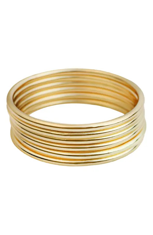 Panacea Set of 6 Skinny Tube Bangles in Gold at Nordstrom | Nordstrom