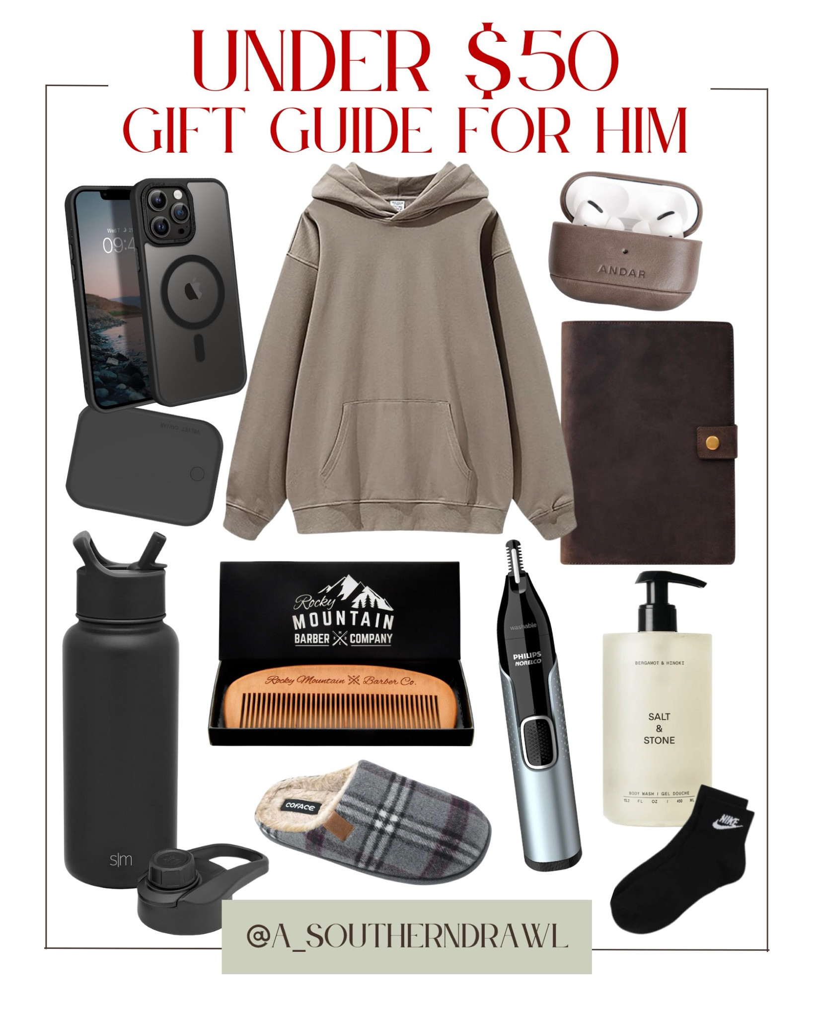 Under $50 gift guide for him - gifts for him - gifts for guys - gifts for dad - gifts for husbandd

#LTKmens #LTKHoliday #LTKGiftGuide