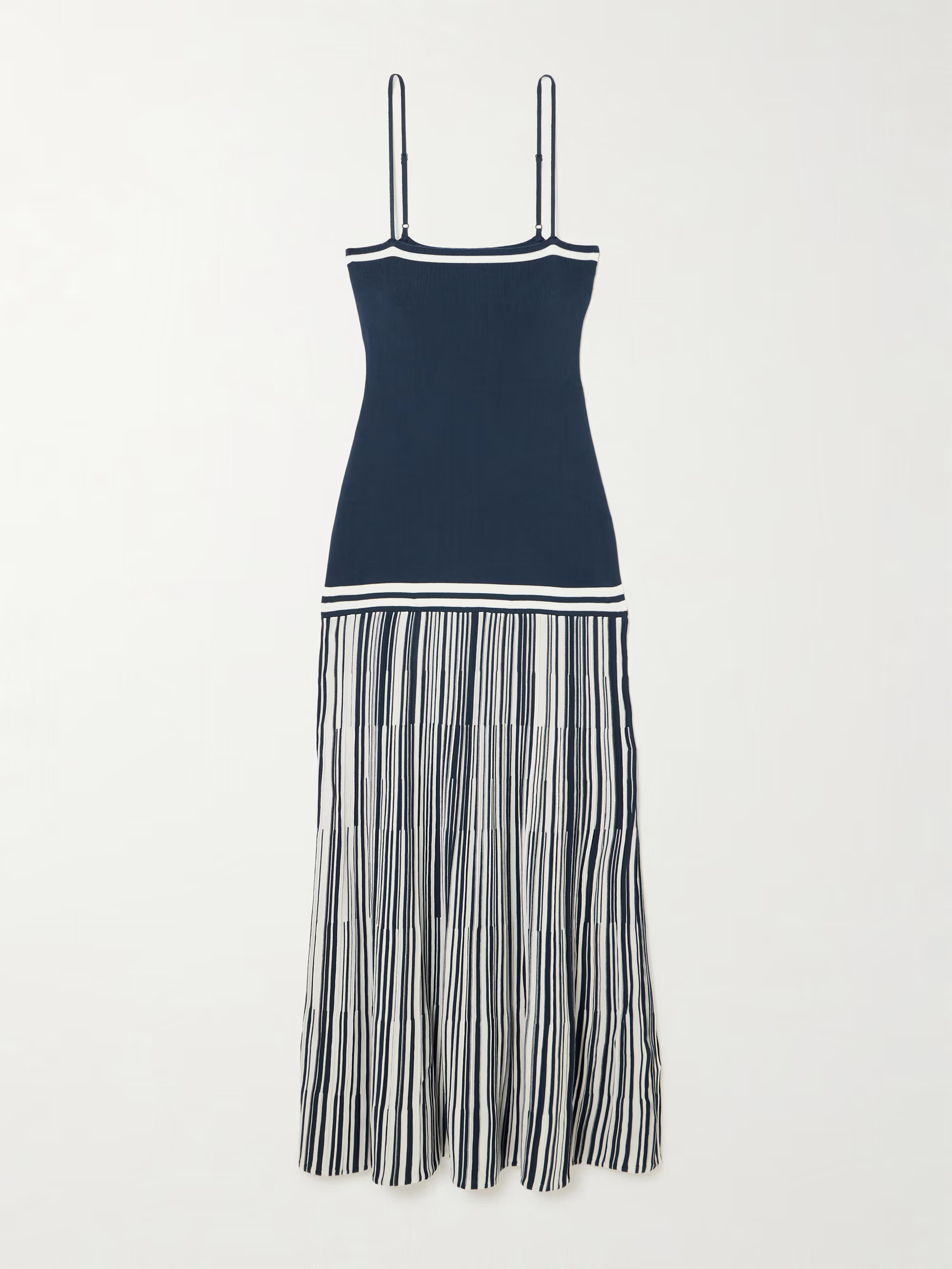 Esenia pleated striped knitted maxi dress | NET-A-PORTER APAC