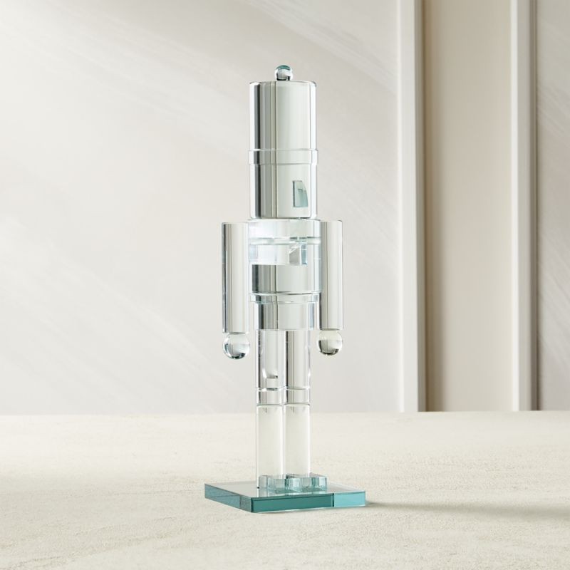 Sterling Blue Acrylic Nutcracker Small | CB2 | CB2