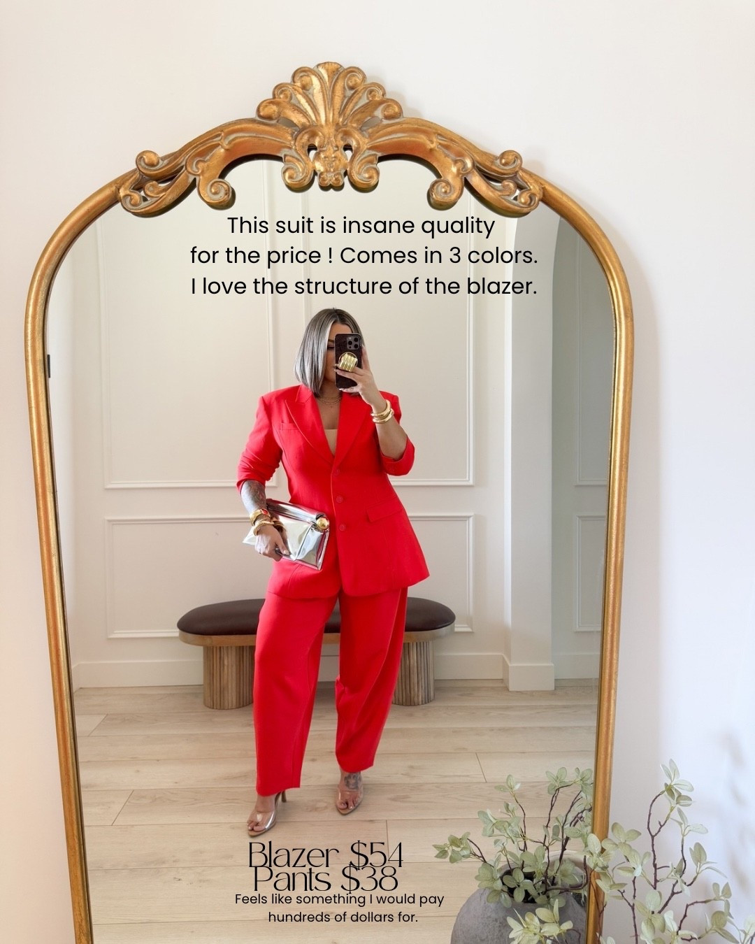 This suit feels so lux and expensive ! Blazer xl could have probably down L 
Pants 12 - these fit great but also loved the 14 for oversized baggy fit 
#walmart 

#LTKootd #LTKMidsize