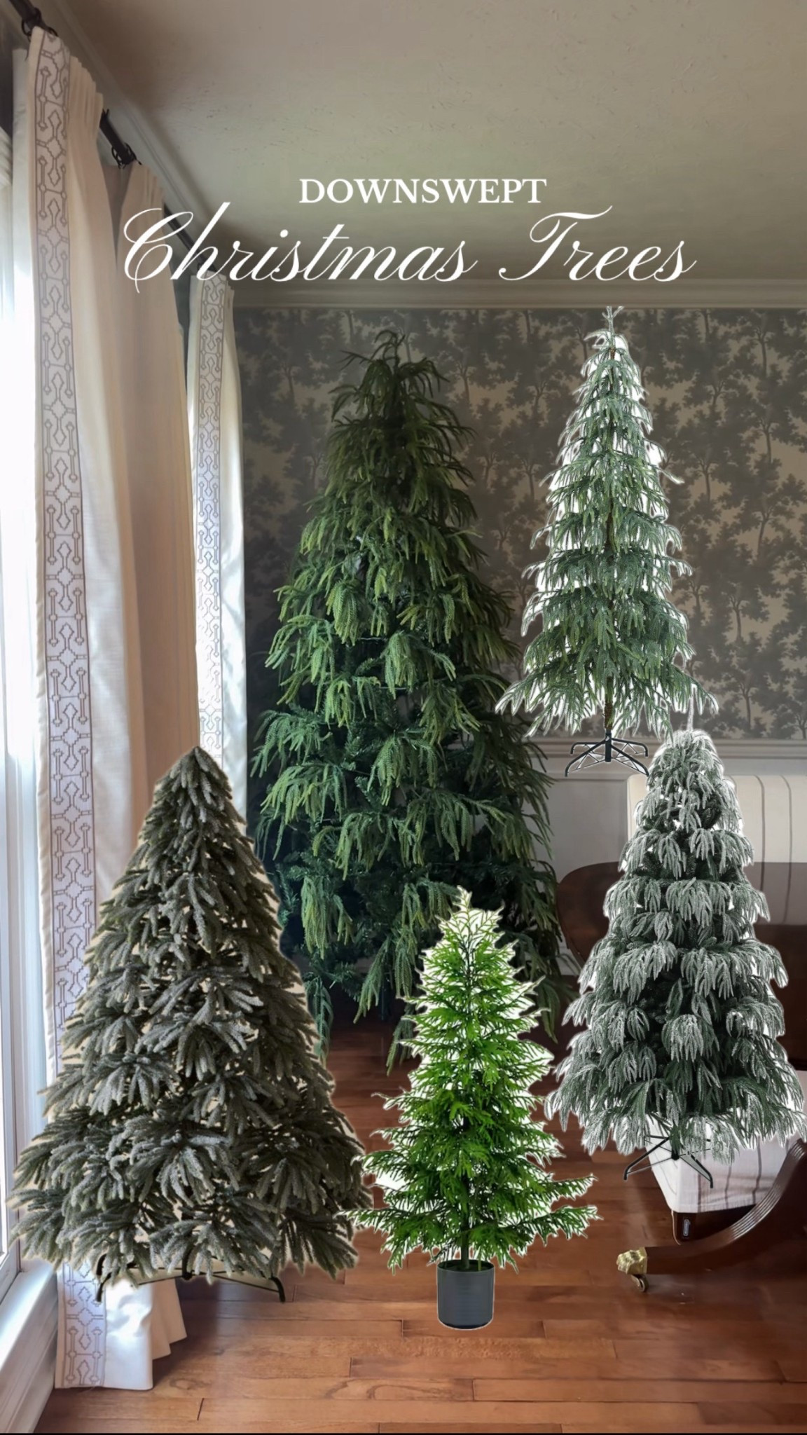 Downswept Christmas Trees.
The closest I could find to my dining room tree!

#LTKHome #LTKSeasonal #LTKHoliday