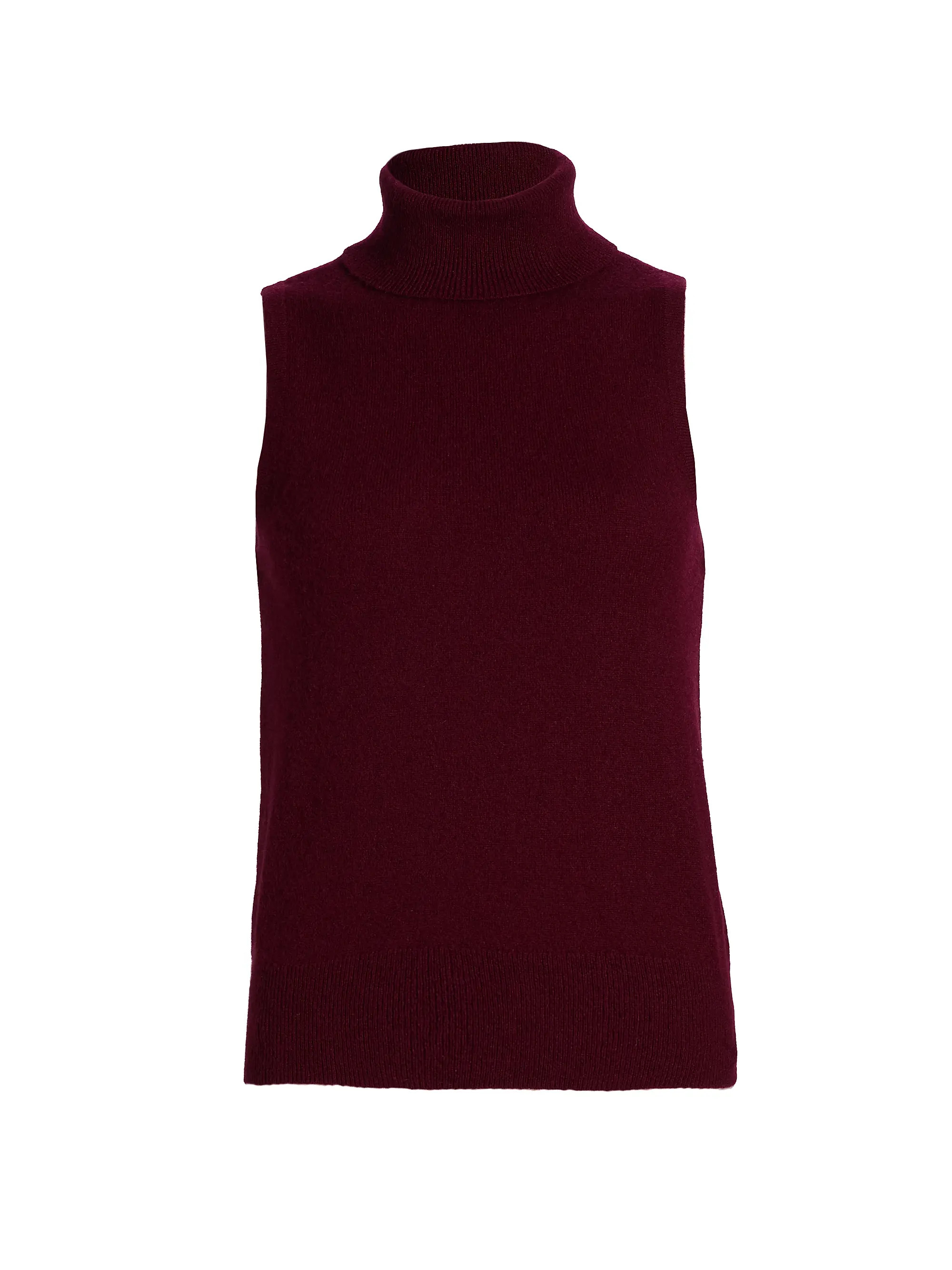 Cashmere Sleeveless Turtleneck Top | Saks Fifth Avenue