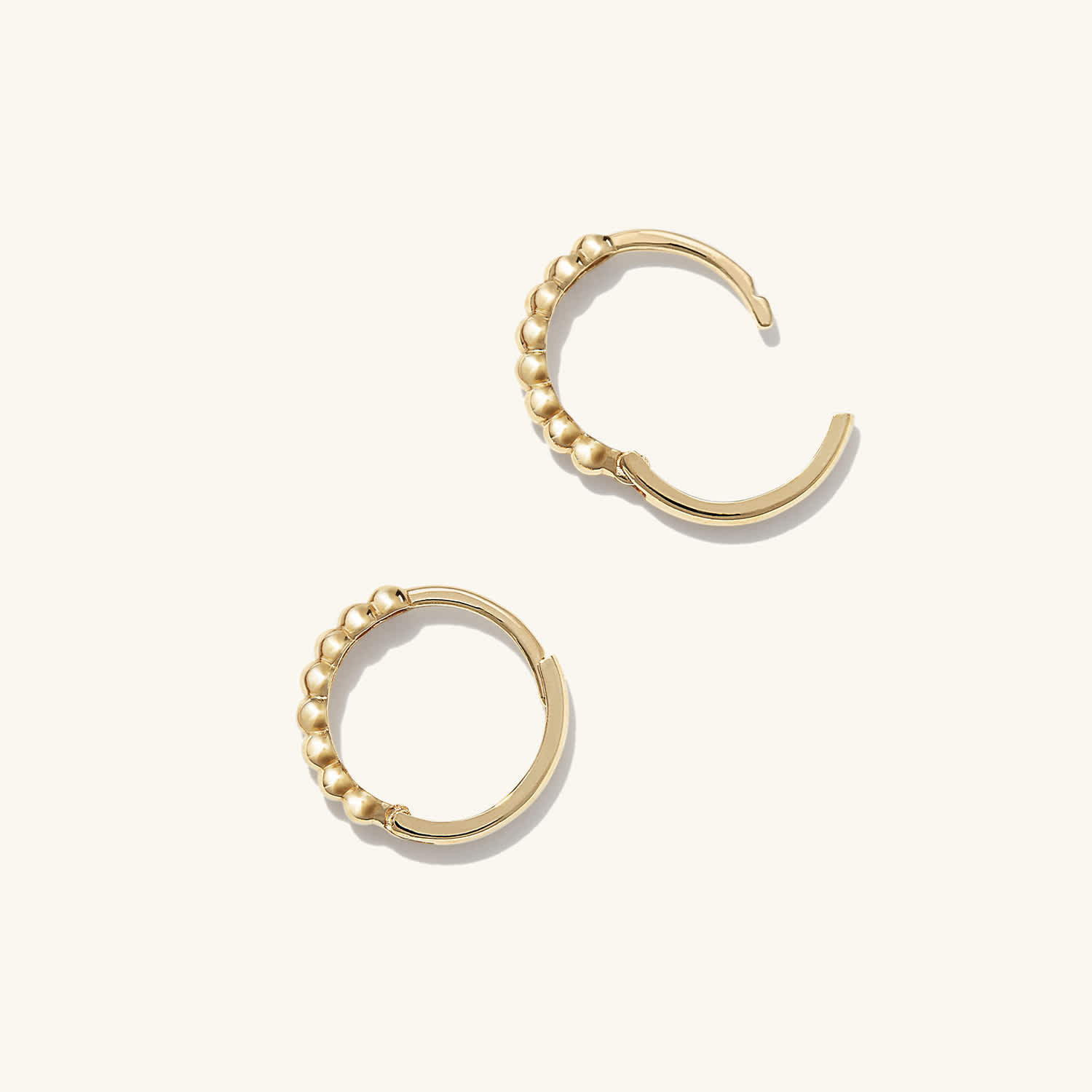 Beaded Huggie Hoops | Mejuri (Global)