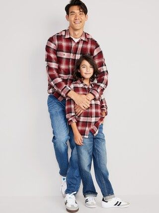 Cozy Long-Sleeve Plaid Pocket Shirt for Toddler Boys | Old Navy (US)
