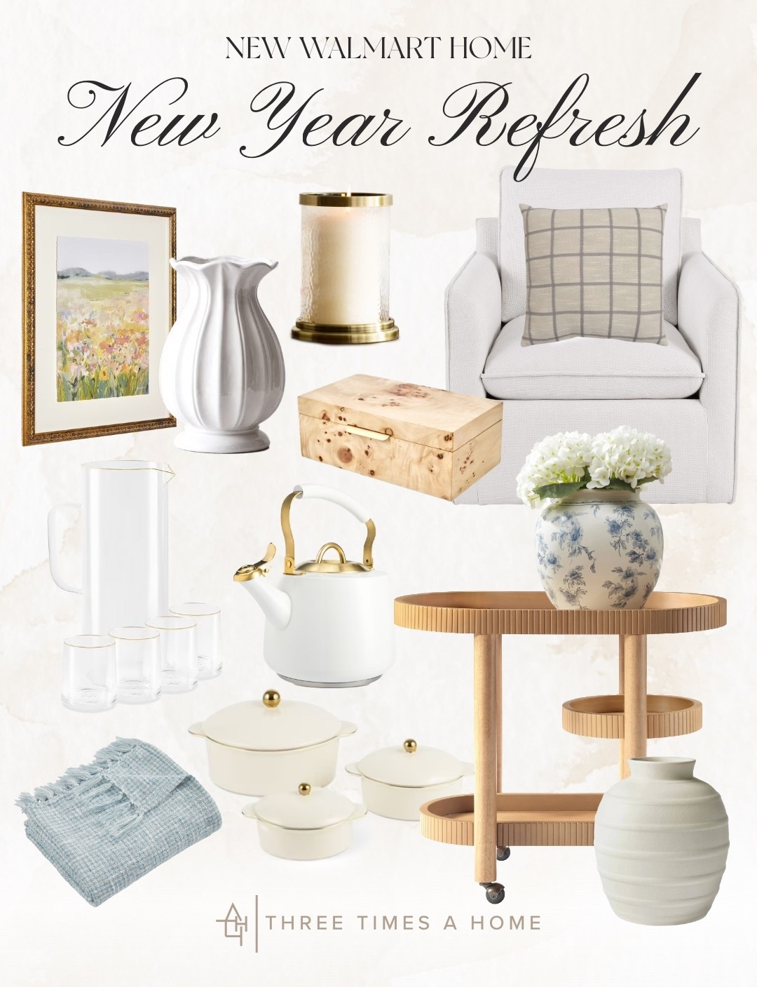 Nancy Meyers new year refresh… but on a budget 🤍 These Walmart finds make it so easy to refresh your space for the new year. 

#LTKHome #LTKSeasonal #LTKFindsUnder50