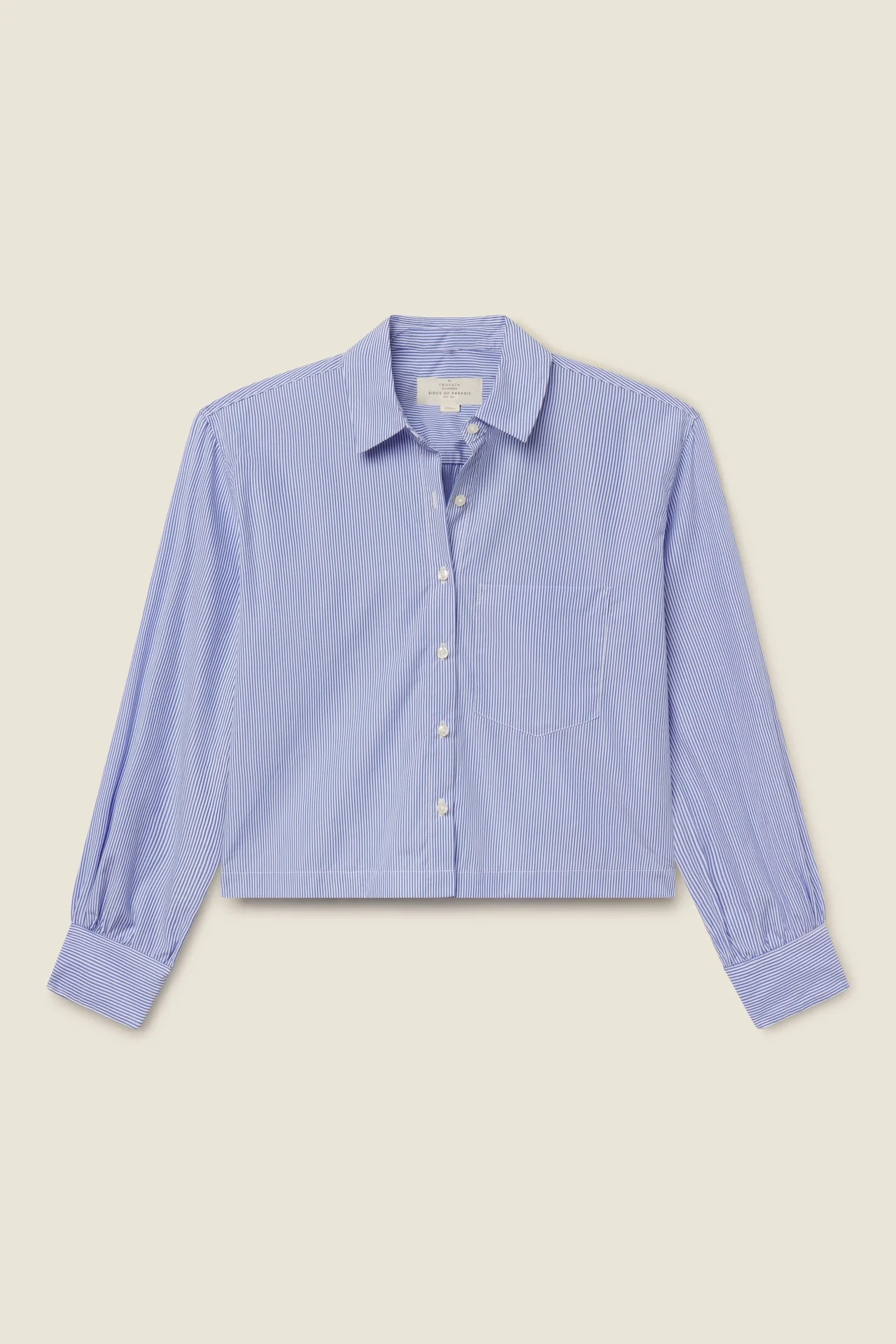 Nessa Shirt Blue/White Stripe | TROVATA