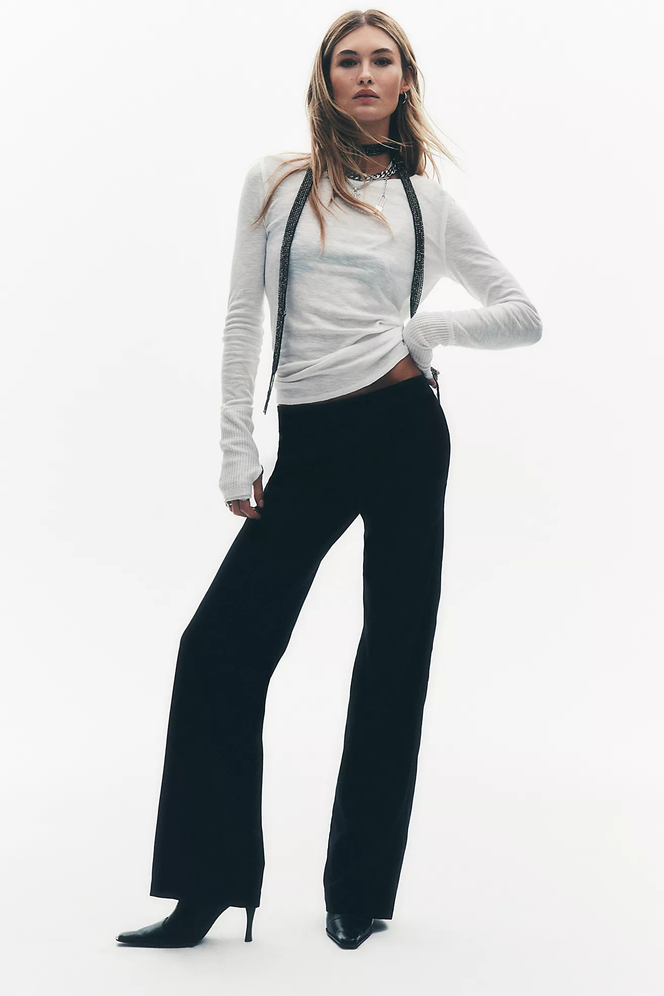 Set On You Slim Solid Trousers | Free People (Global - UK&FR Excluded)