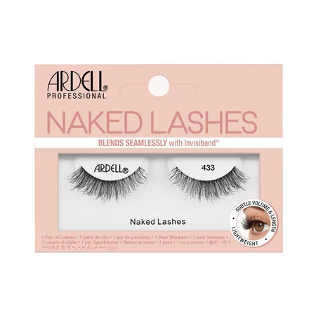 Ardell Naked Lashes Natural 433 with Invisiband Lightweight Natural False Eyelashes Soft Volume Strip Lashes 1 Pair | Walmart (US)