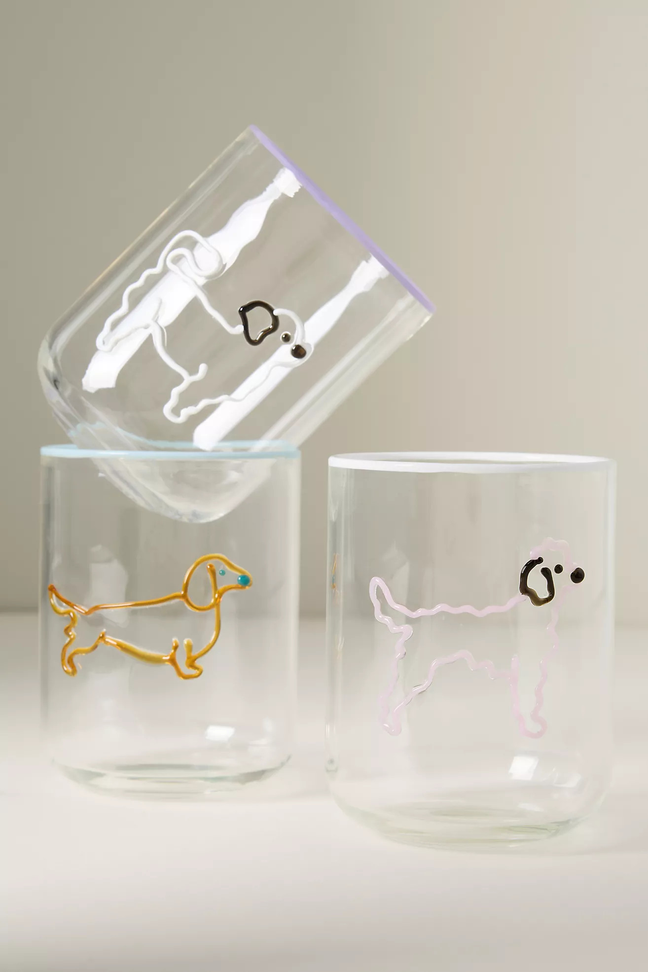 The Love Notes Icon Juice Glass: Dog Edition | Anthropologie (US)