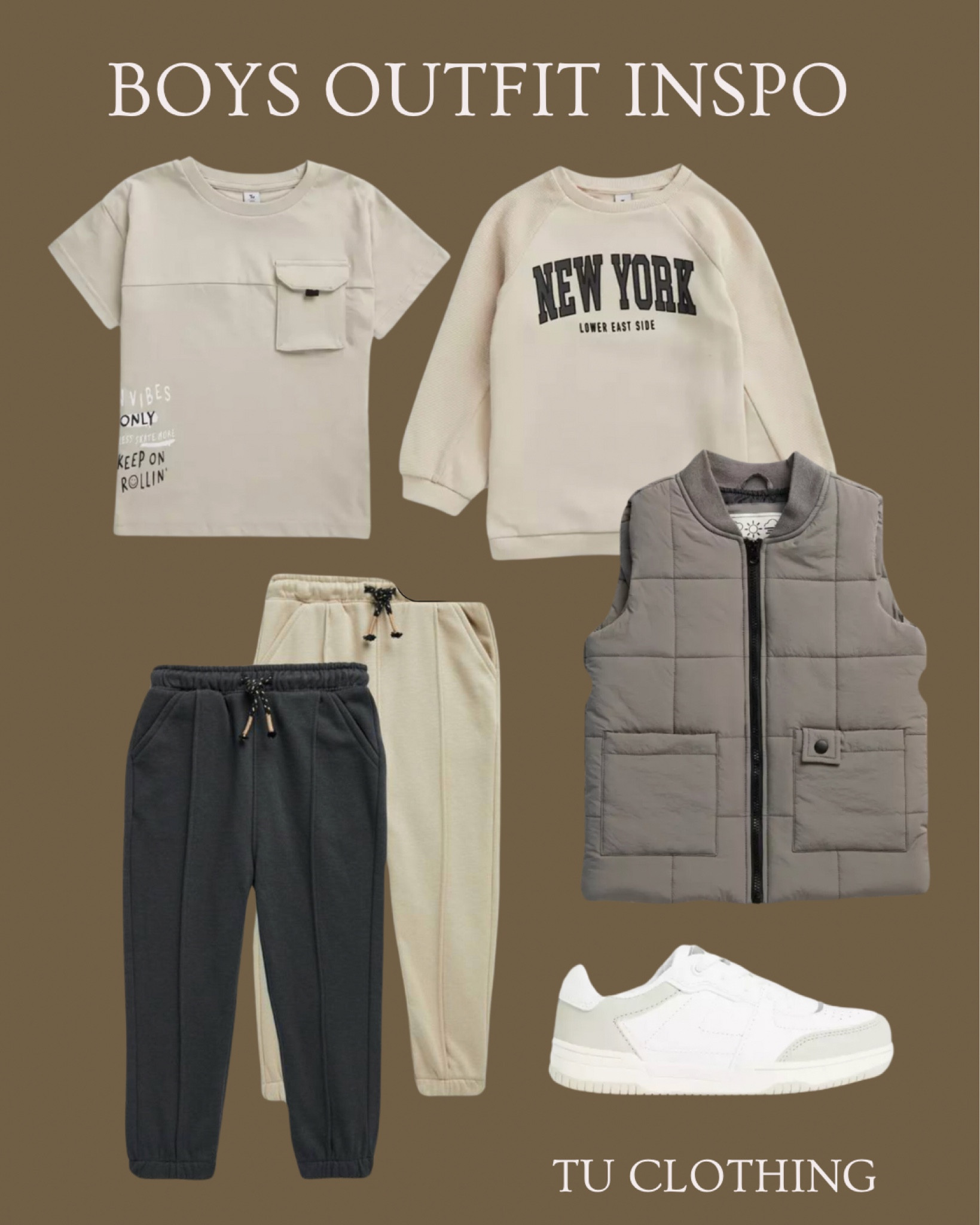 Neutral boys outfit idea 
.
Grey and beige outfit idea - beige  - cream - spring layering outfit for boys - boys fashion inspiration - nyc - supermarket clothing - budget friendly kids wear - T shirt and joggers - stylish and affordable kids fashion

#LTKtravel #LTKfindsunder50 #LTKkids
