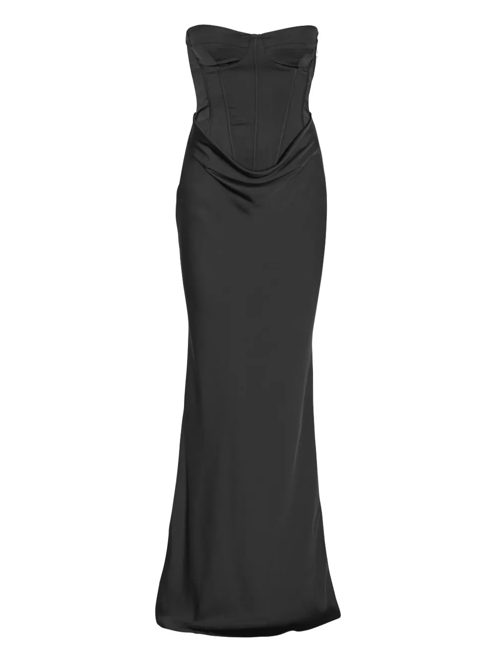 ROTATE BIRGER CHRISTENSEN Corset Maxi Dress | Black | FARFETCH CN | Farfetch (CN)