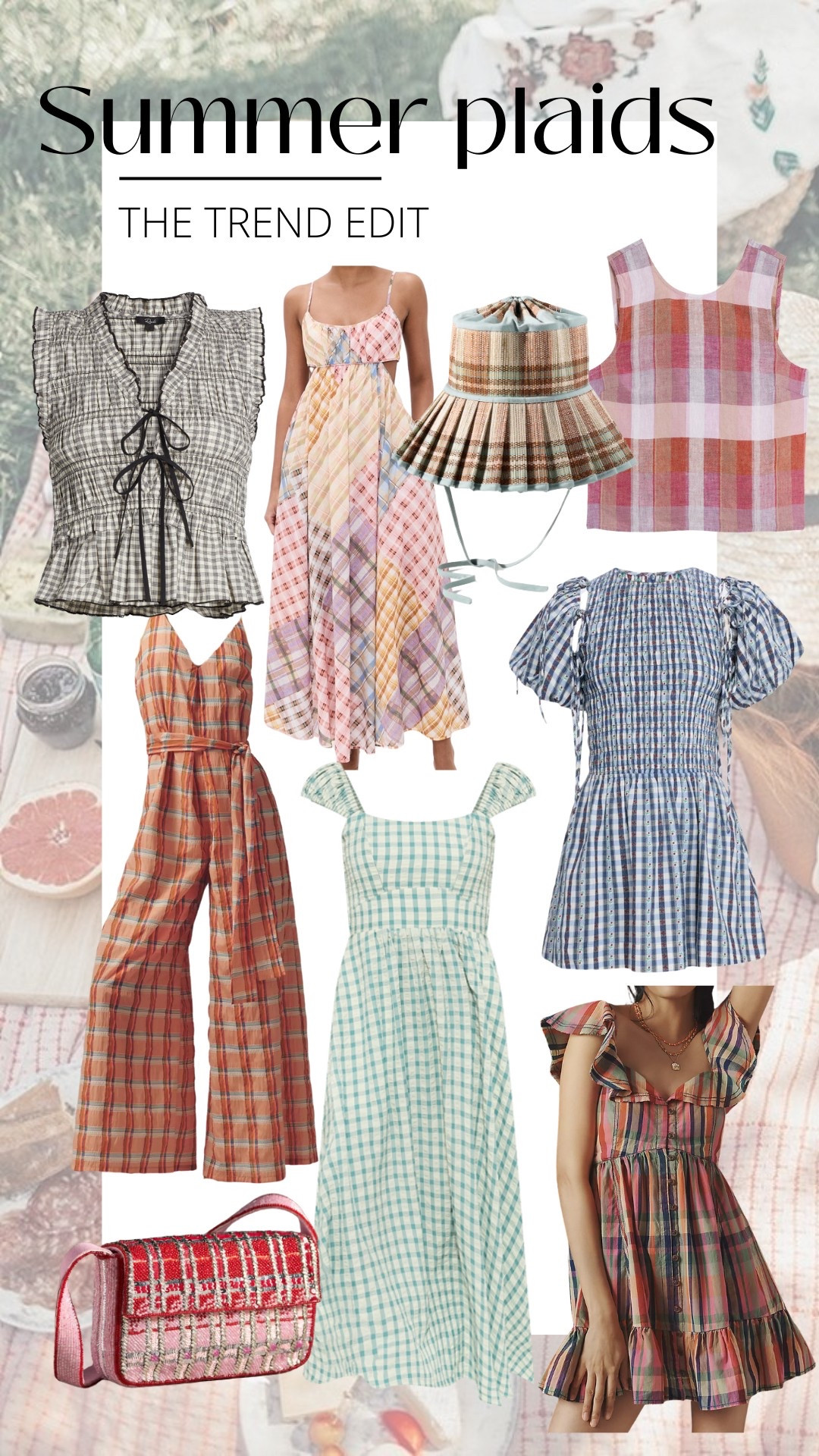 Summer Trend alert - plaid 

Gingham // plaid dress // gingham dress // summer style // summer accessories // 