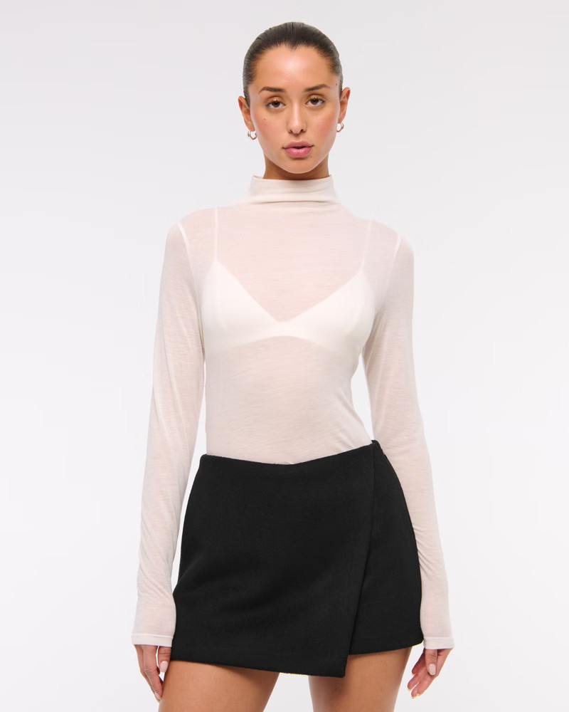 Mid Rise Wrap Skort | Abercrombie & Fitch (US)