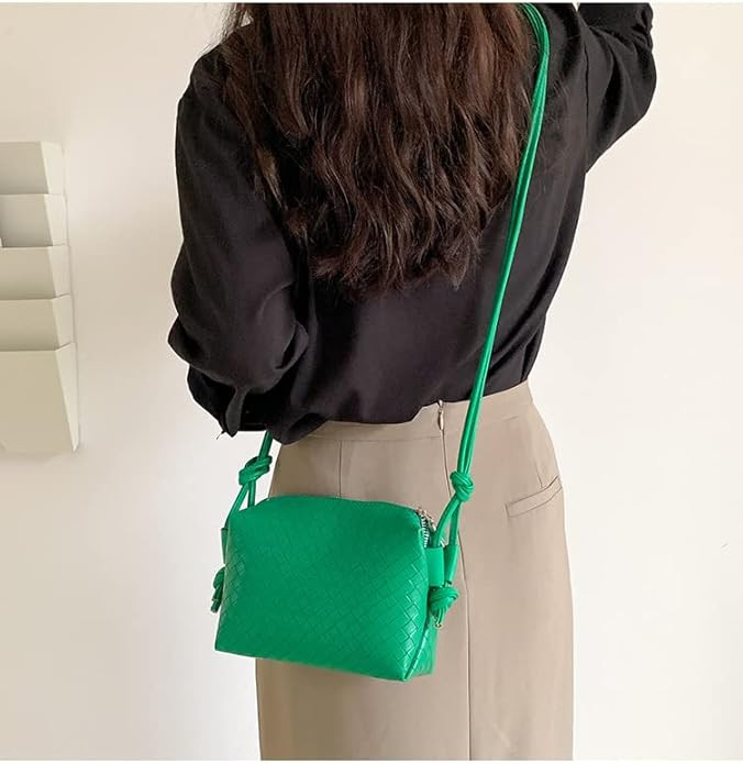 Women Woven Crossbody Bag, Woven Handbag Small Purse, Cell Phone Wallet Purse for Women Teen Girl... | Amazon (US)