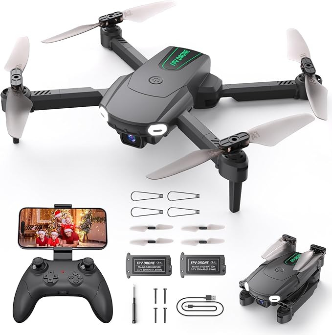 Foldable Drone with Camera for Kids Beginners - Remote Control Helicopter Toys Gifts for Boys Gir... | Amazon (US)
