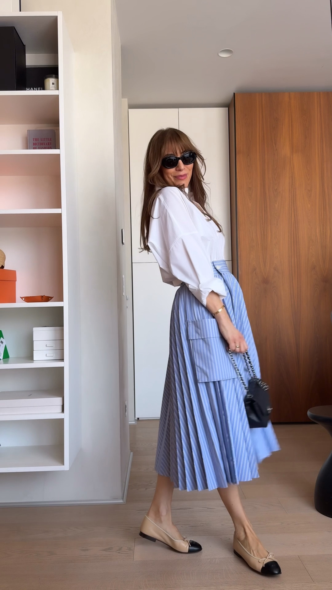 Timeless, feminine, versatile. 
For reference: the Rohe skirt is size FR34, the Sacai one is size 1. 


#LTKootd #LTKOver40 #LTKWorkwear