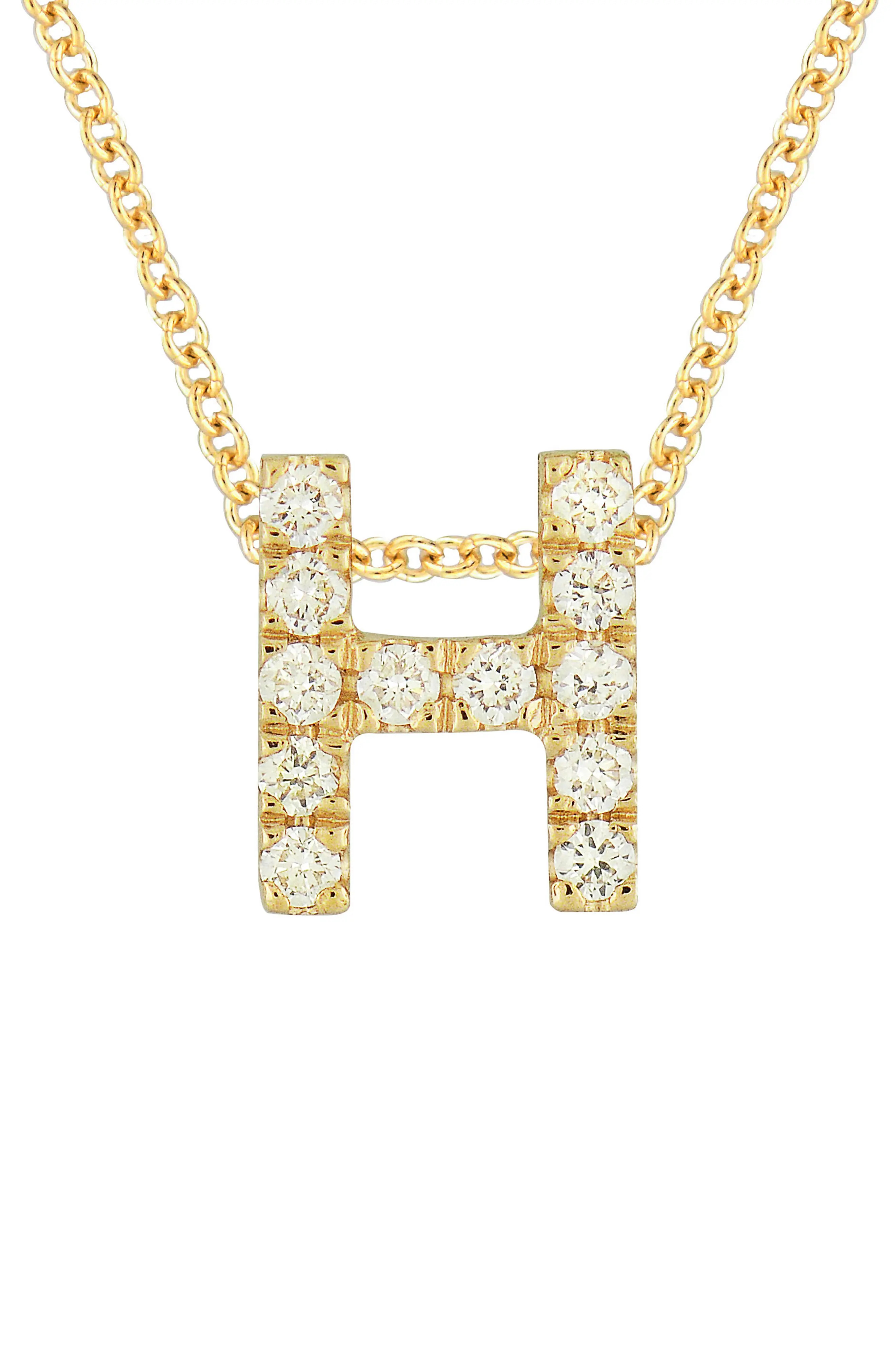 Bony Levy 18k Gold Pavé Diamond Initial Pendant Necklace (Nordstrom Exclusive) | Nordstrom