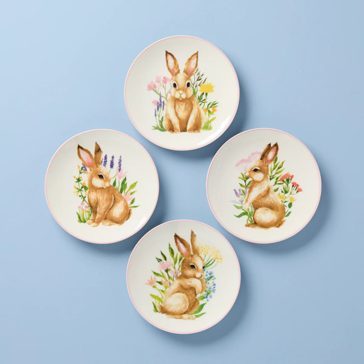 Bunny Accent Plates, Set of 4 | Lenox