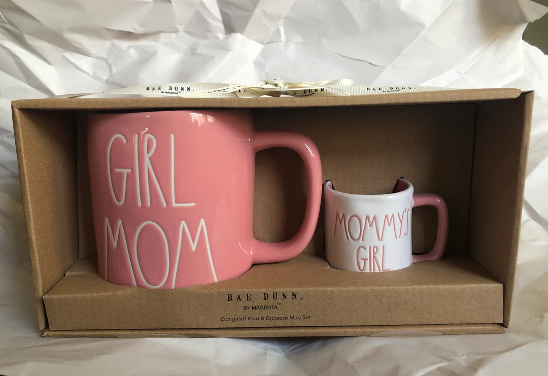 Rae Dunn Girl Mom & Mini Mommy's Girl Mug Set | Etsy (US)