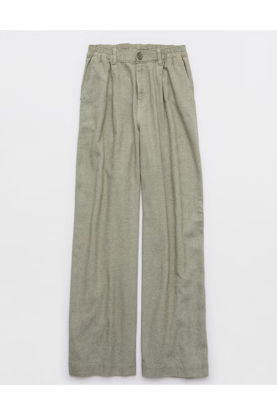 Aerie Anytime High Waisted Trouser Women's Olive Fun S | American Eagle Outfitters (US & CA)