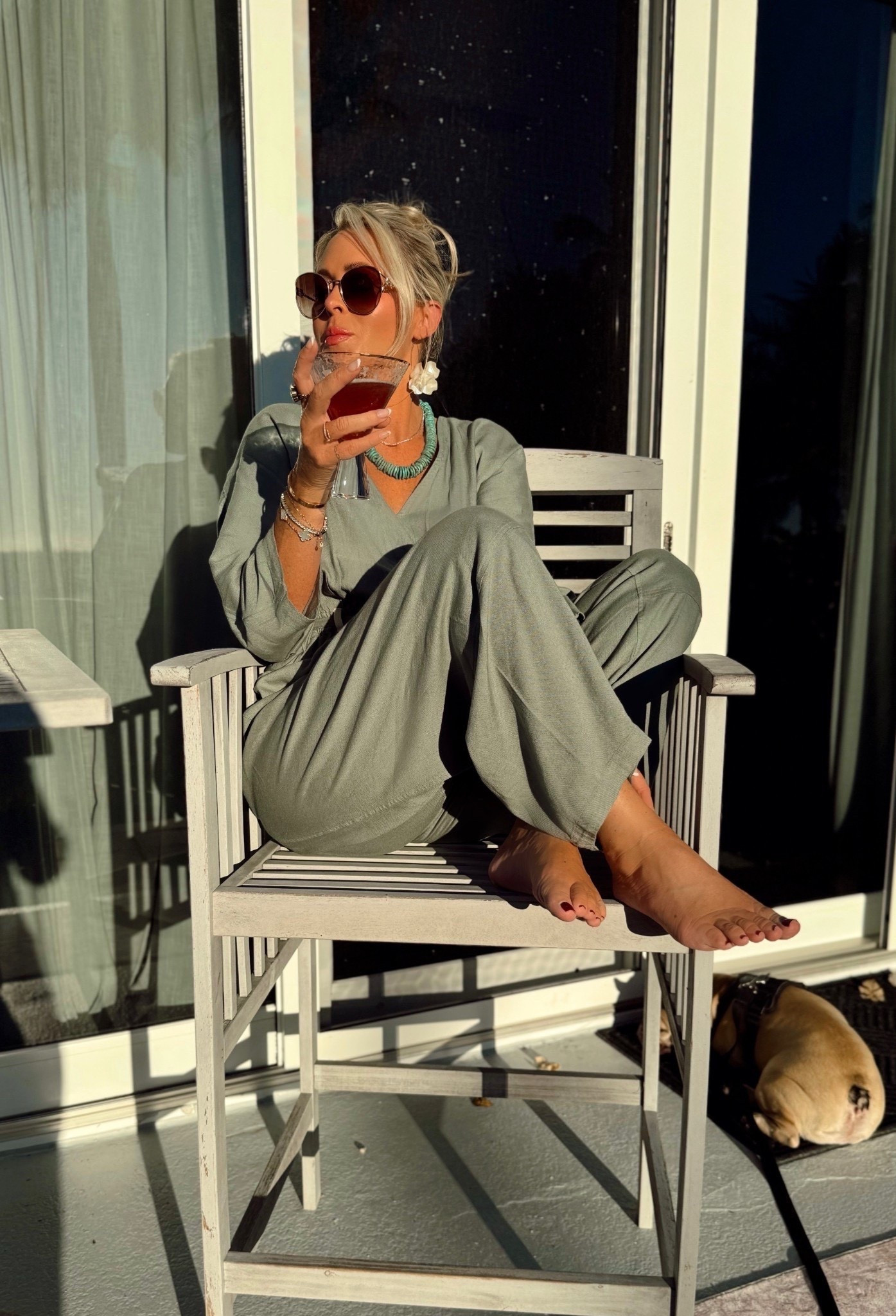 My jumpsuit! Comes in more colors and is linen! Wearing a small. Has pockets! Necklace is also 🔥🔥🔥

Vacation outfit. Resort wear. Heels. Flats. Jumpsuit. 

#LTKTravel #LTKootd #LTKSeasonal