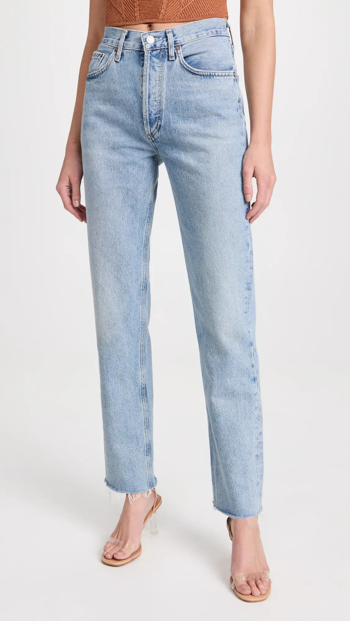 AGOLDE Lana Mid Rise Straight Jeans | Shopbop | Shopbop