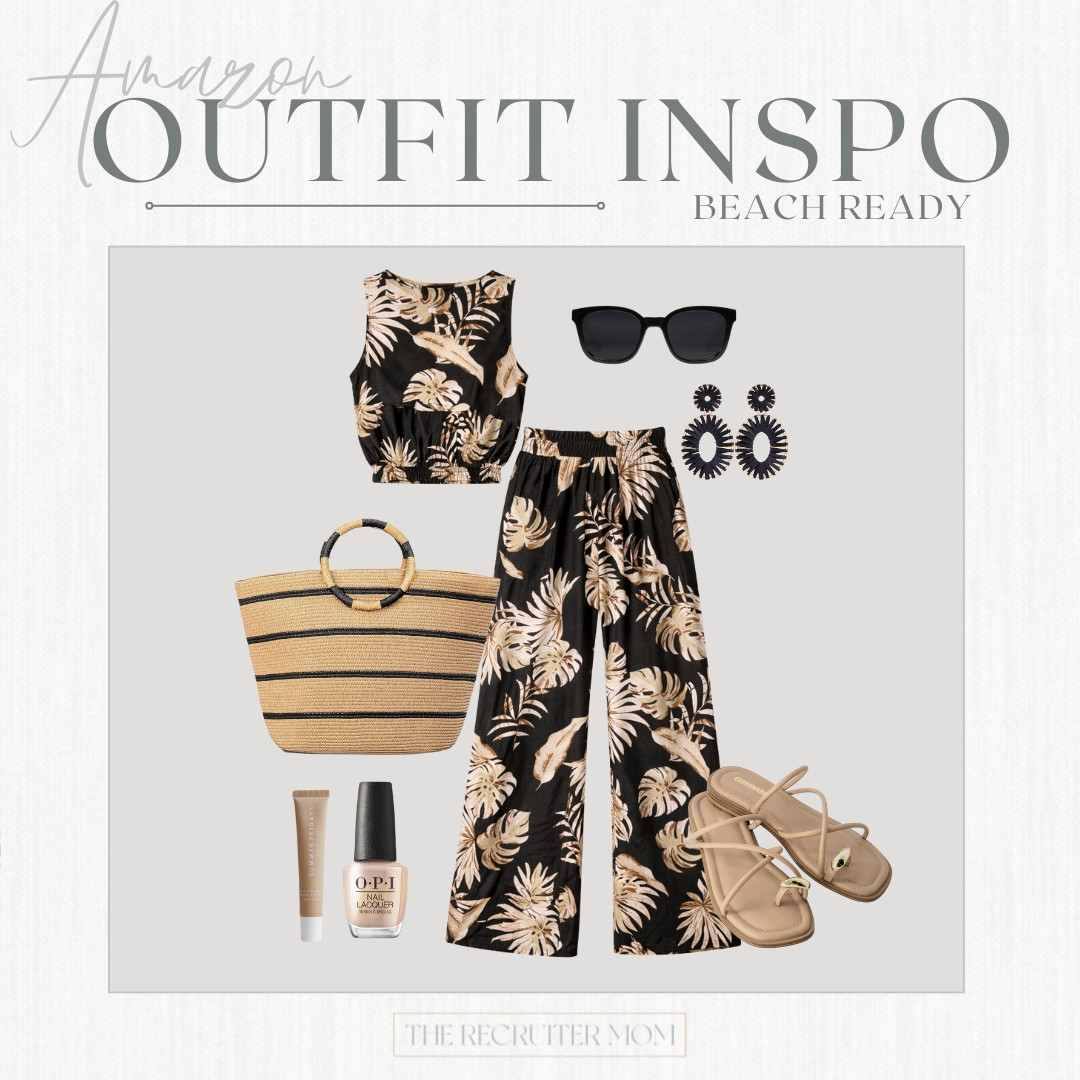 Amazon Resortwear Two-Piece Black and Neutral Tropical Print Outfit #springbreaklook #beachready #amazonfashion 

 

#LTKSeasonal #LTKMidsize #LTKTravel