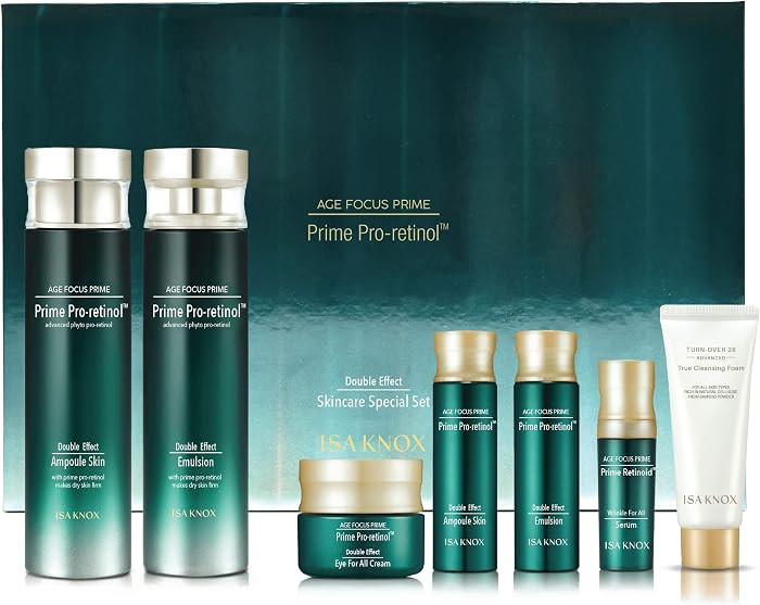 ISA KNOX Age Focus Prime Double Effect Anti-Aging Gift Set (5-Piece) - Full-Size Toner & Emulsion... | Amazon (US)