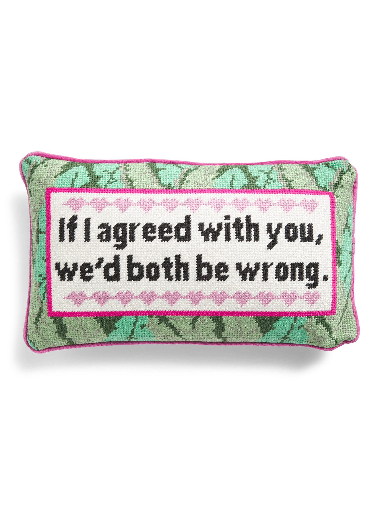 9x15 Both Be Wrong Needlepoint Pillow | Throw Pillows | Marshalls | Marshalls