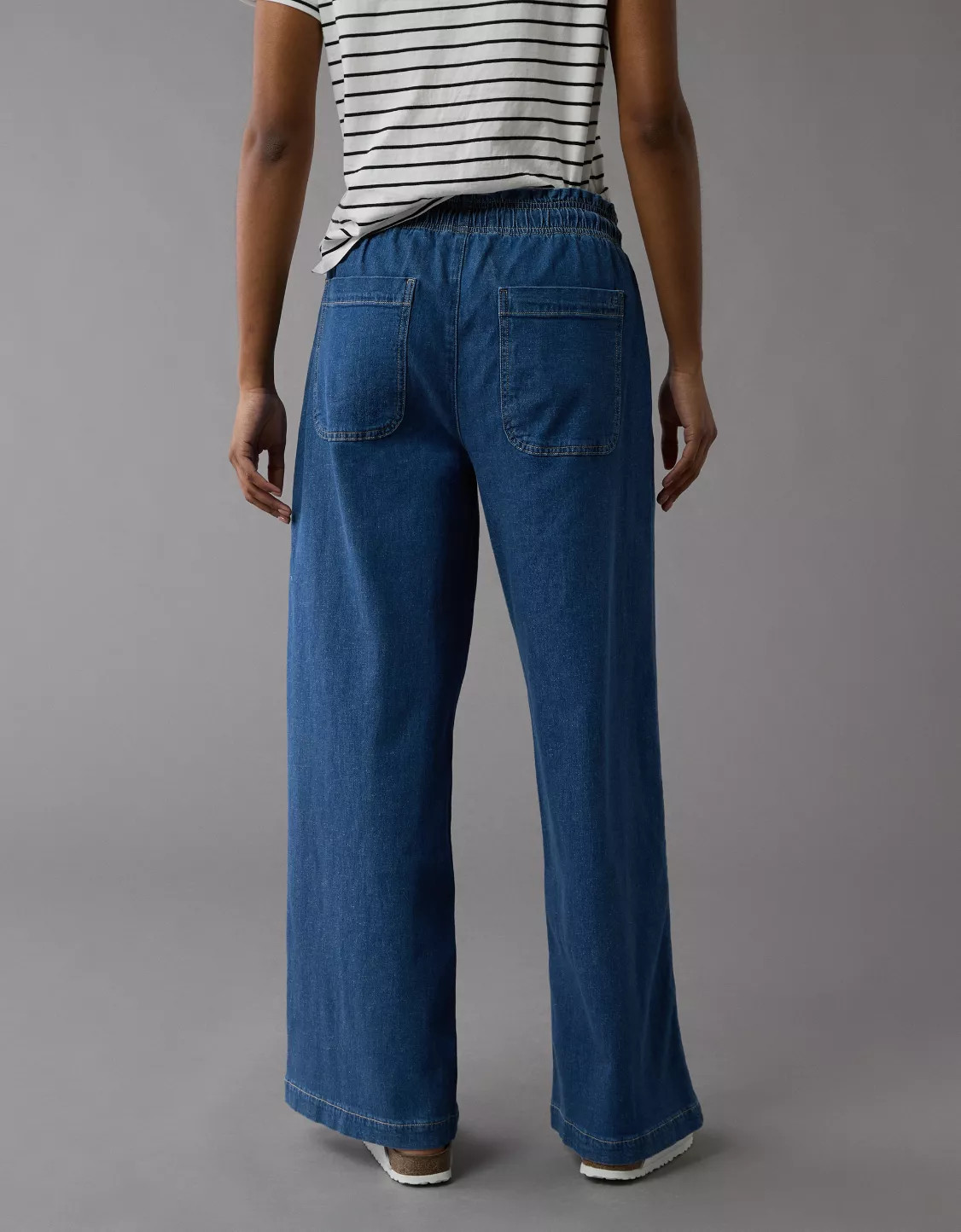 AE Dreamy Drape Linen-Blend Pull-On Pant | American Eagle Outfitters (US & CA)