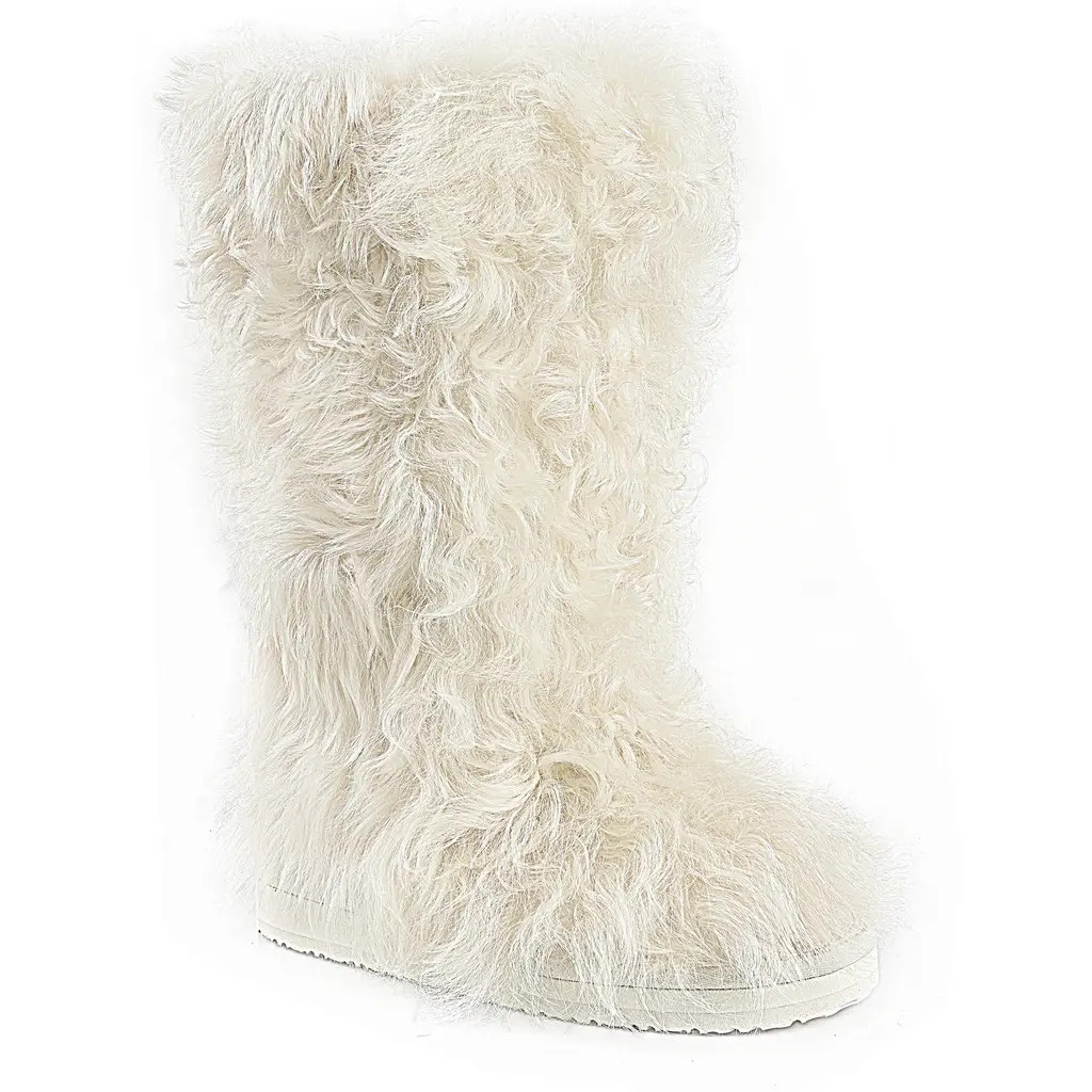 ZIGI Raylynn Genuine Shearling Boot in Ivory at Nordstrom, Size 11 | Nordstrom